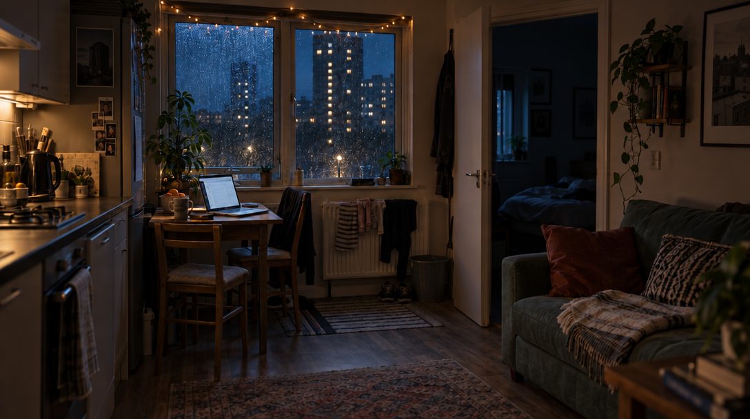 zoe flat night